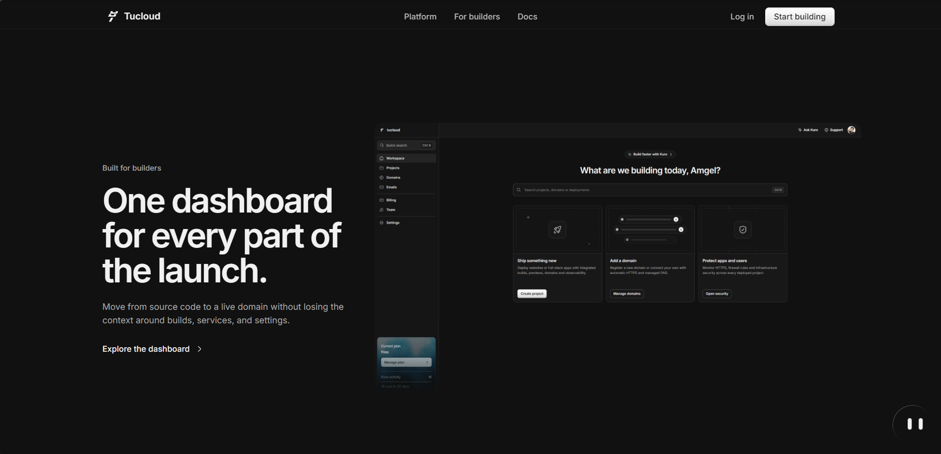 Tucloud Landing Page — screenshot 3